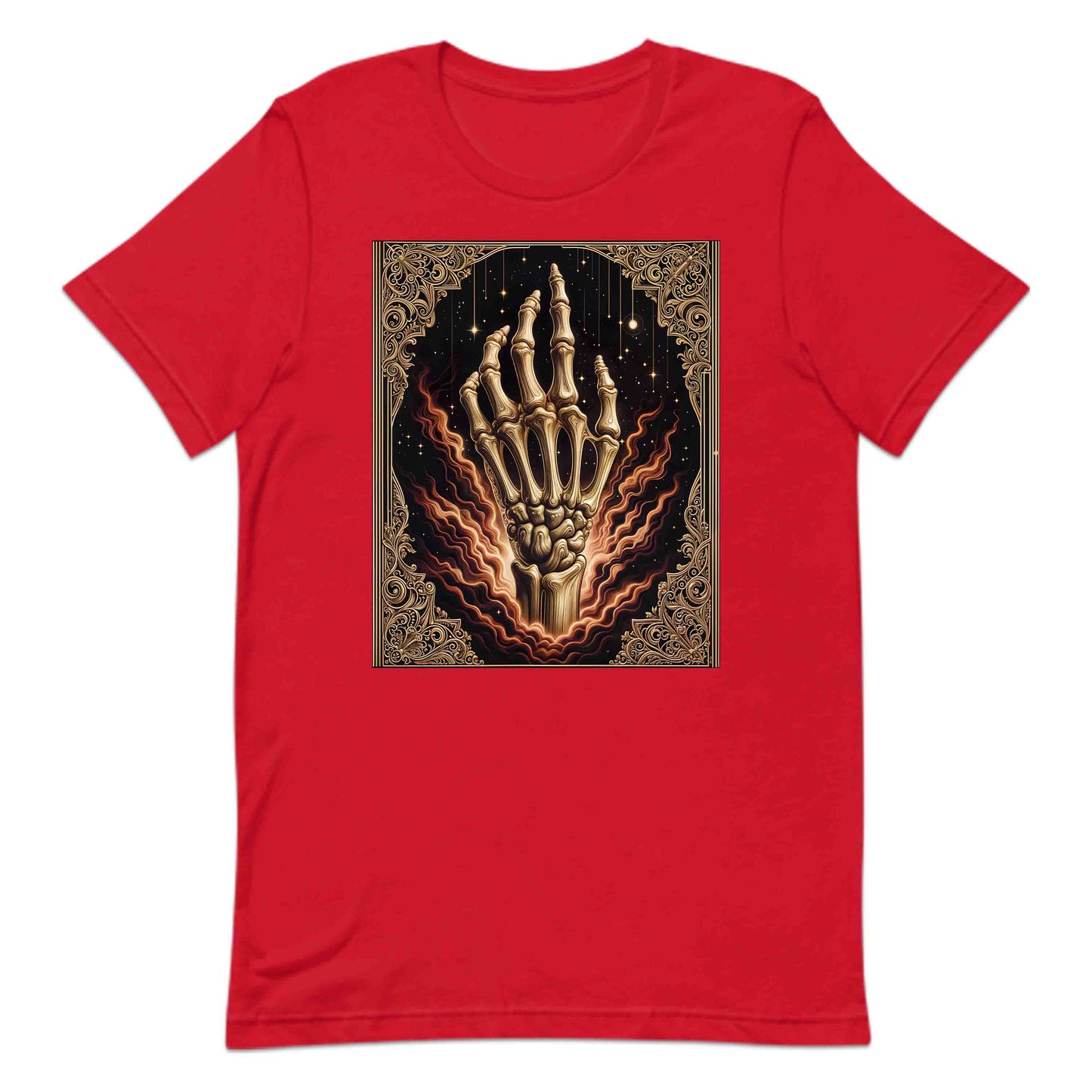Mystical Skeleton Hand Gothic Celestial Bone Vintage Occult Aesthetic Dark Fantasy Skull | PRODUCT CODE: MTYSCKNHDN