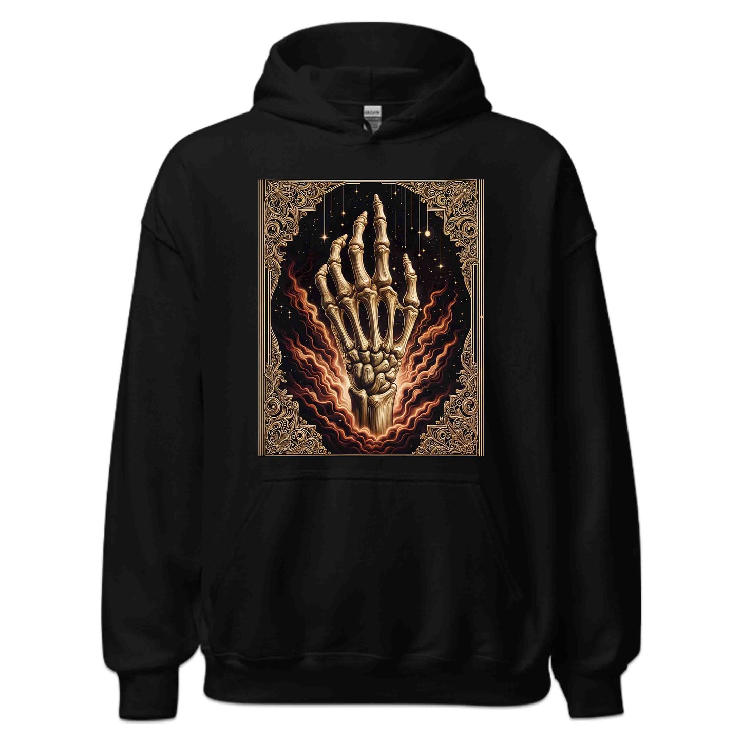 Mystical Skeleton Hand Gothic Celestial Bone Vintage Occult Aesthetic Dark Fantasy Skull | PRODUCT CODE: MTYSCKNHDN