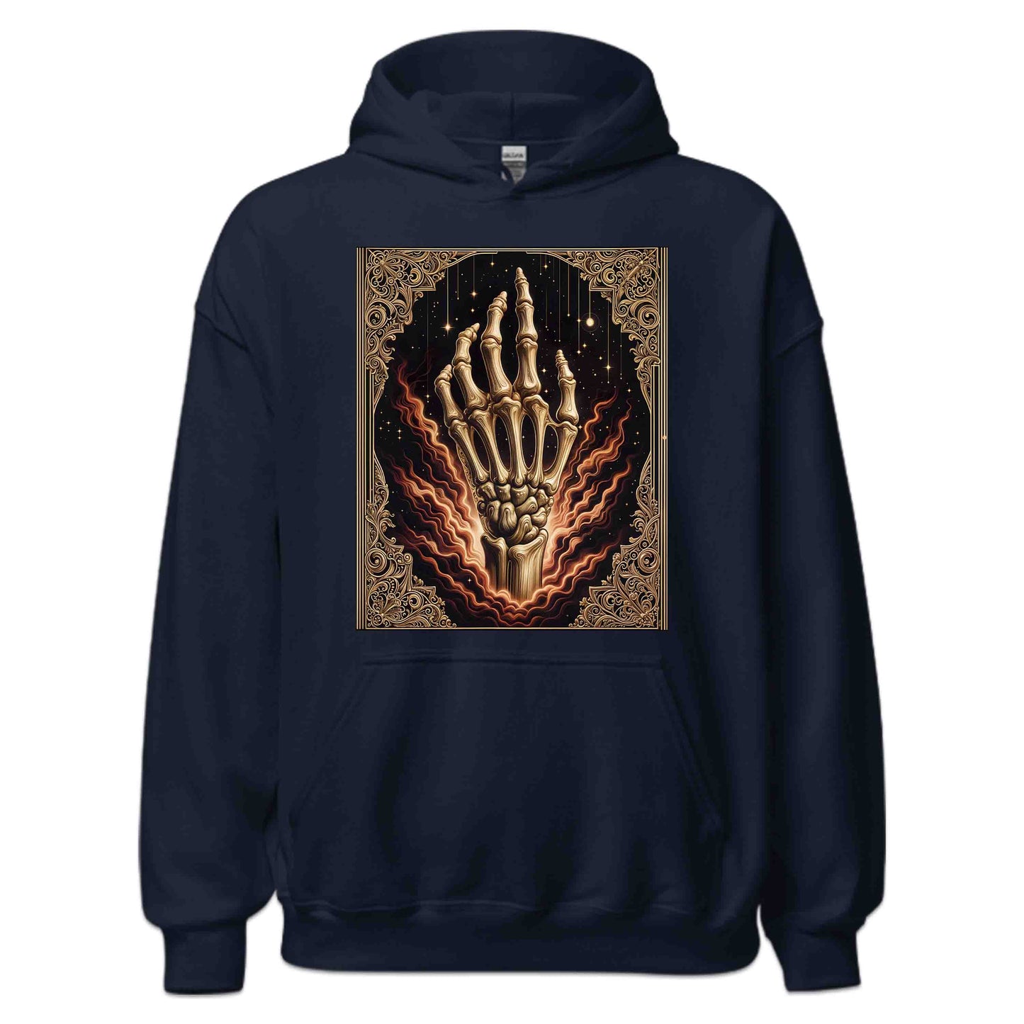 Mystical Skeleton Hand Gothic Celestial Bone Vintage Occult Aesthetic Dark Fantasy Skull | PRODUCT CODE: MTYSCKNHDN