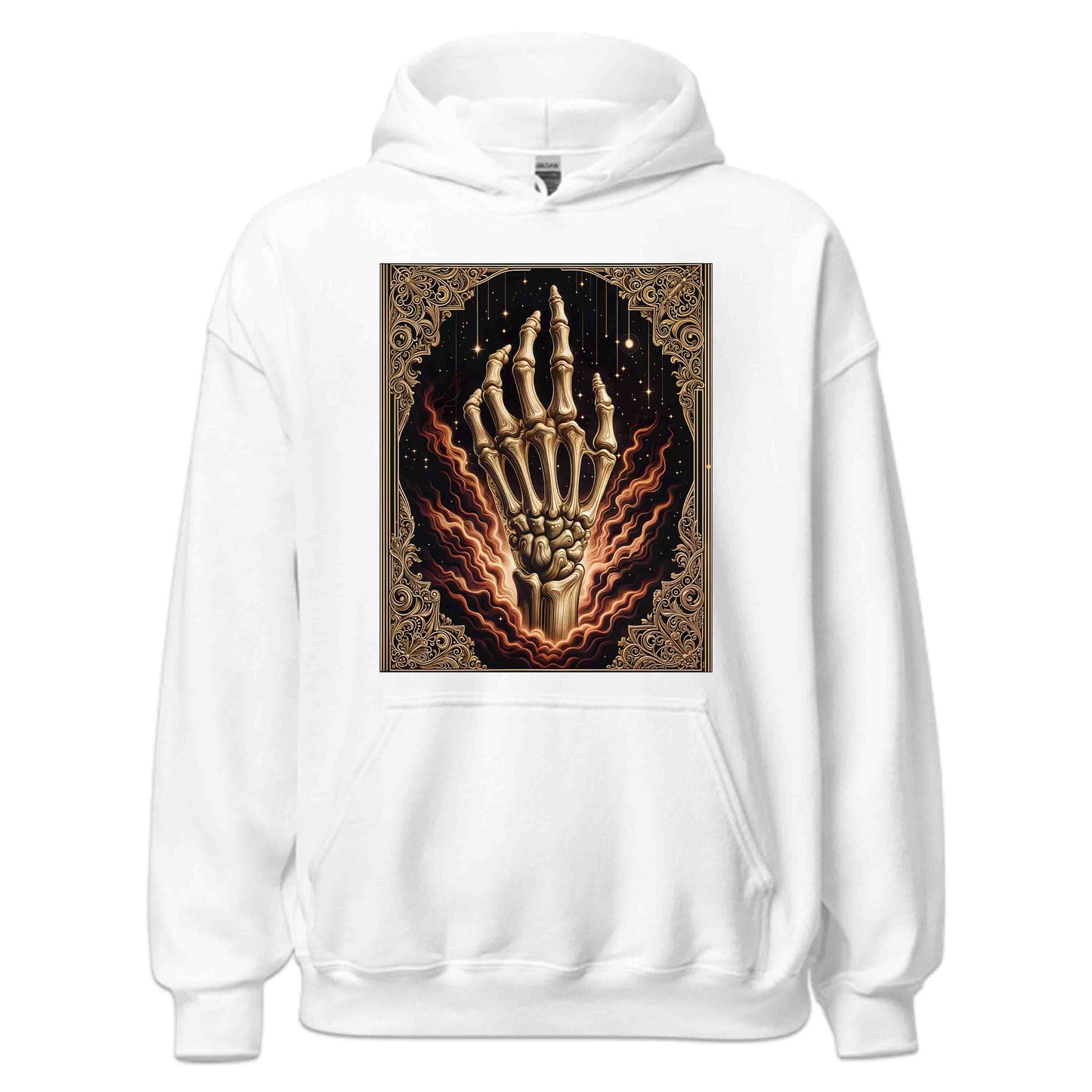 Mystical Skeleton Hand Gothic Celestial Bone Vintage Occult Aesthetic Dark Fantasy Skull | PRODUCT CODE: MTYSCKNHDN