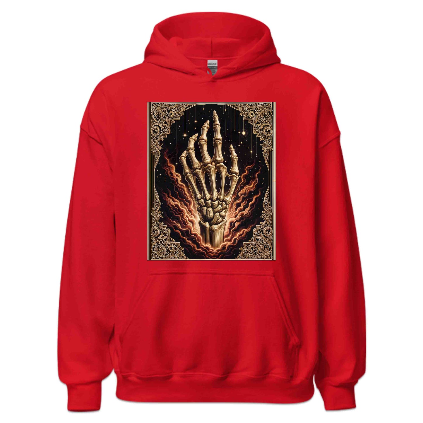 Mystical Skeleton Hand Gothic Celestial Bone Vintage Occult Aesthetic Dark Fantasy Skull | PRODUCT CODE: MTYSCKNHDN