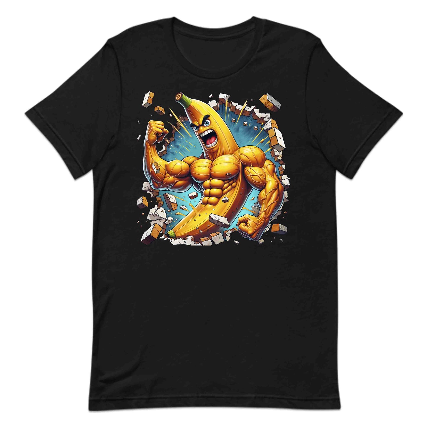 Muscle Banana Breaking Through Wall 3D Realistic Banana | PRODUCT CODE: MUSBNRKNGTHR