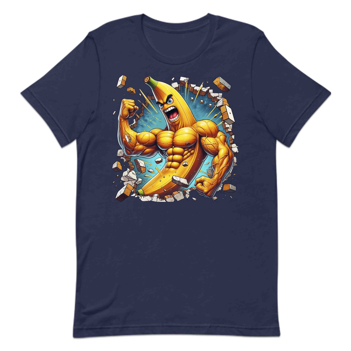 Muscle Banana Breaking Through Wall 3D Realistic Banana | PRODUCT CODE: MUSBNRKNGTHR
