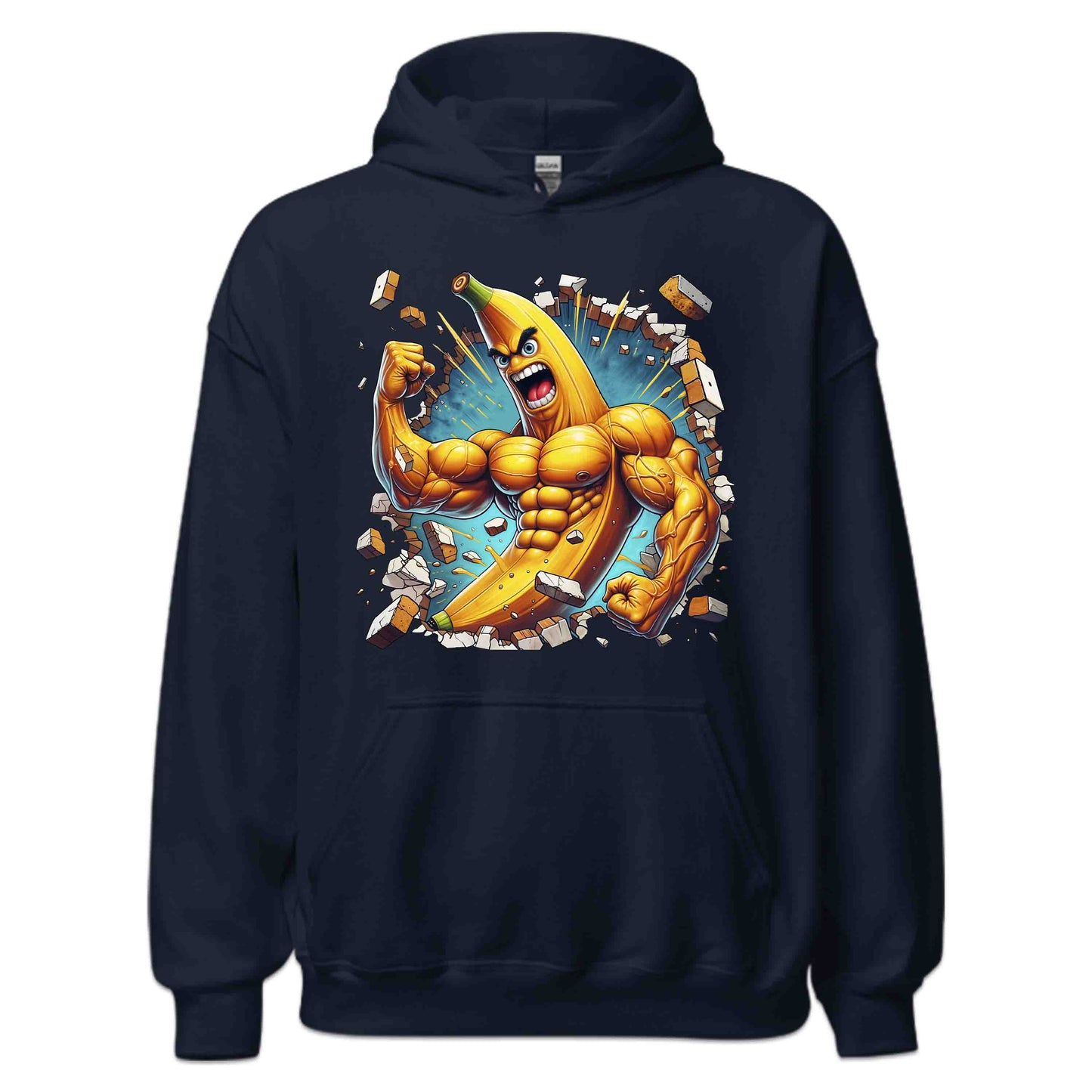 Muscle Banana Breaking Through Wall 3D Realistic Banana | PRODUCT CODE: MUSBNRKNGTHR