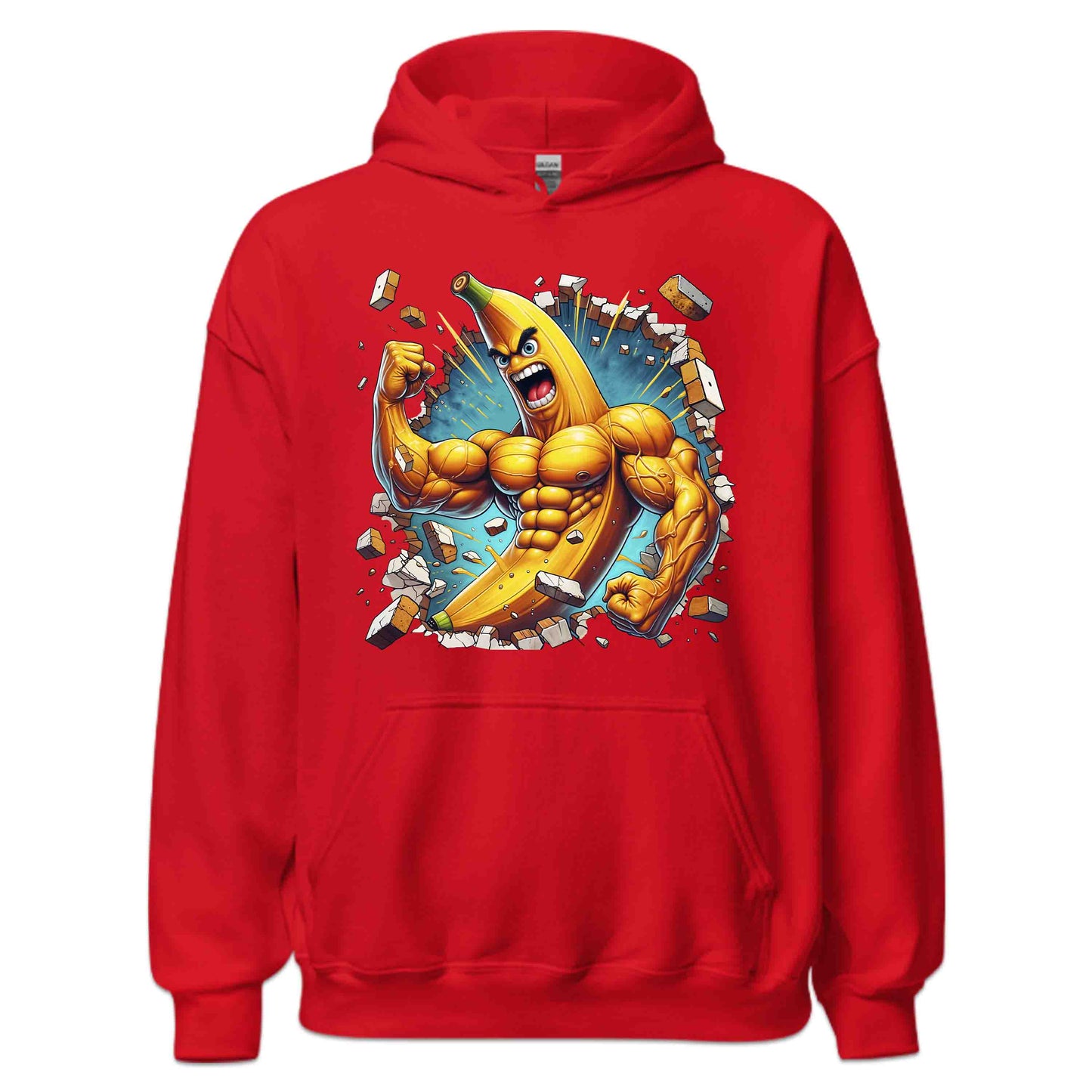 Muscle Banana Breaking Through Wall 3D Realistic Banana | PRODUCT CODE: MUSBNRKNGTHR