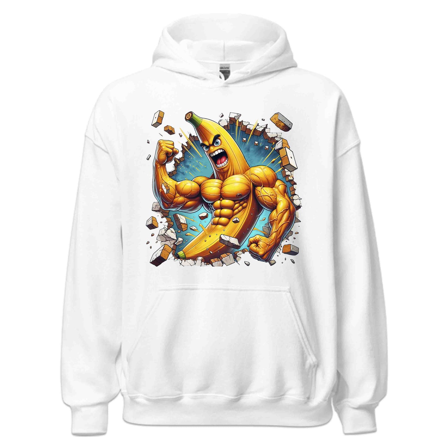 Muscle Banana Breaking Through Wall 3D Realistic Banana | PRODUCT CODE: MUSBNRKNGTHR