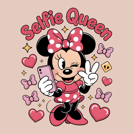 Minnie Mouse Selfie Queen T-Shirt, Disney Cartoon Sweatshirt, Magical Girls Trip Hoodie | PRODUCT CODE: MWERNMASD