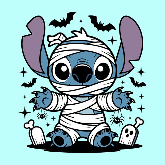 Mummy Stitch Disney Halloween T-Shirt, Ohana Family Sweatshirt, Trick-Or-Treat Hoodie | PRODUCT CODE: MWERYBADS