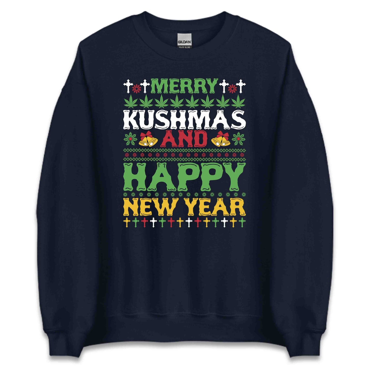 Christmas Merry Kushmas Happy New Year Cannabis Xmas Cheer | PRODUCT CODE: MYKSHMPYNW