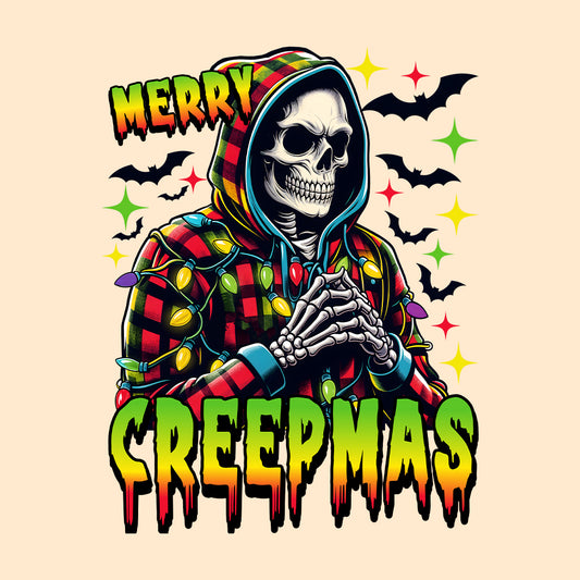 Merry Creepmas Skeleton Spooky Christmas Horror Xmas | PRODUCT CODE: MYRCHPSEKLTN