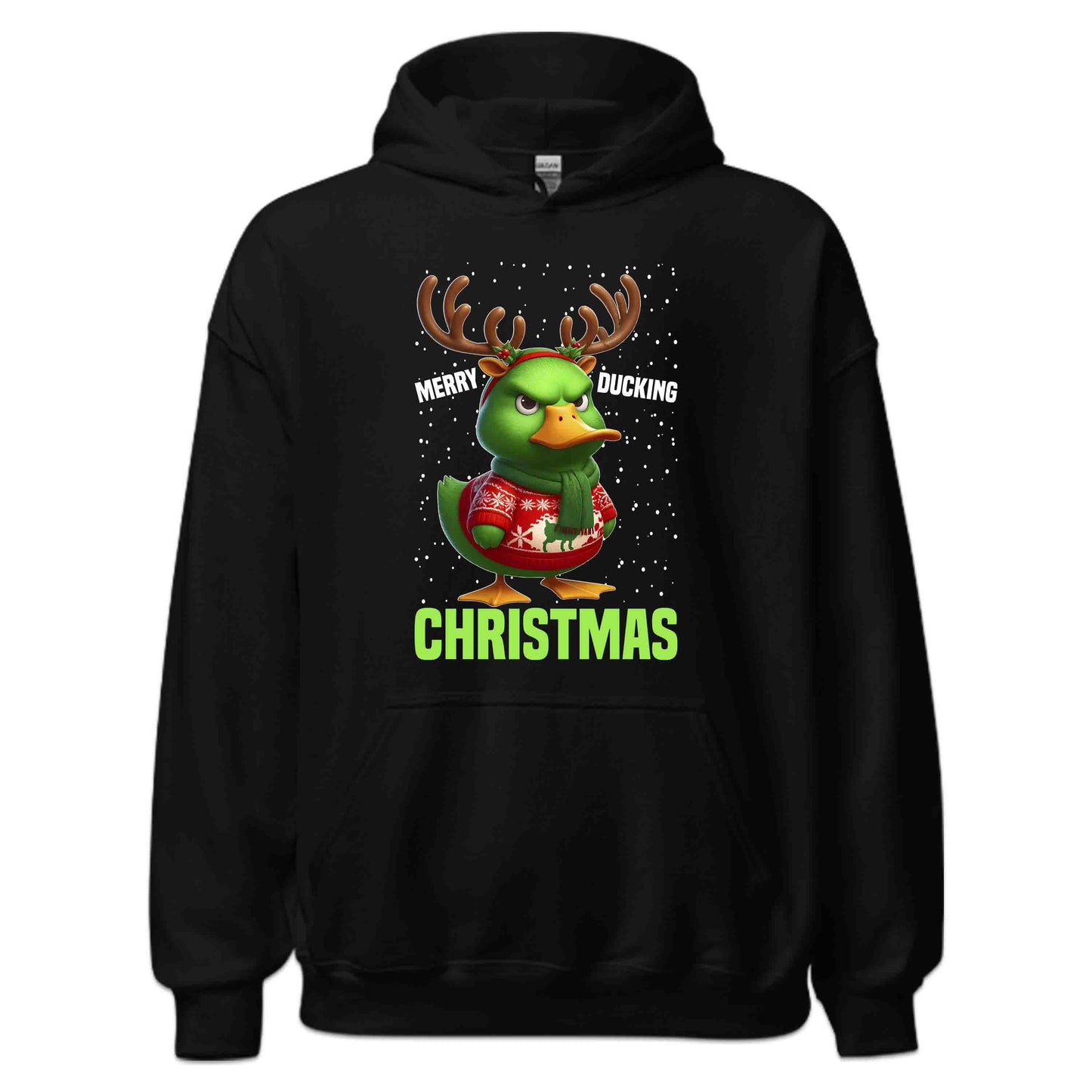 Merry Ducking Christmas Duck with Reindeer Antlers Hilarious Xmas | PRODUCT CODE: MYRDCKNGCHM