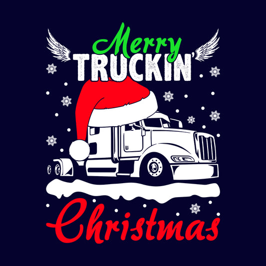 Merry Truckin Christmas Funny Xmas Truck Driver | PRODUCT CODE: MYRTUCKGDRS