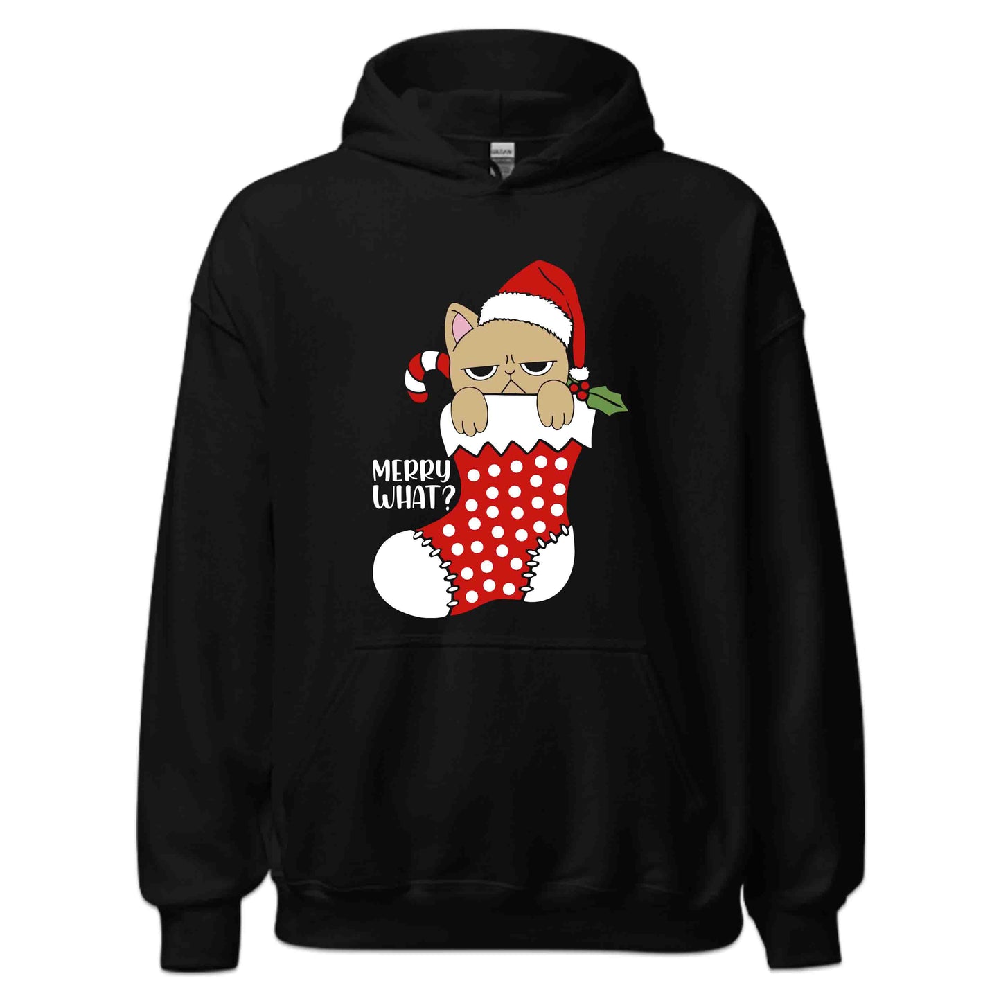 Merry What Grumpy Cat in Stocking Anti Holiday Xmas Cat | PRODUCT CODE: MYRWTGRMSTC