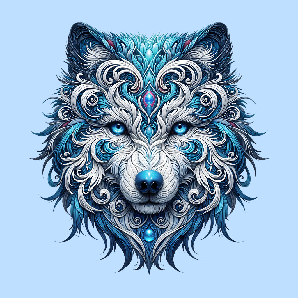 Mystical Wolf Husky Mandala Artistic Tribal Husky Wolfdogs | PRODUCT CODE: MYTSLWOFHKY
