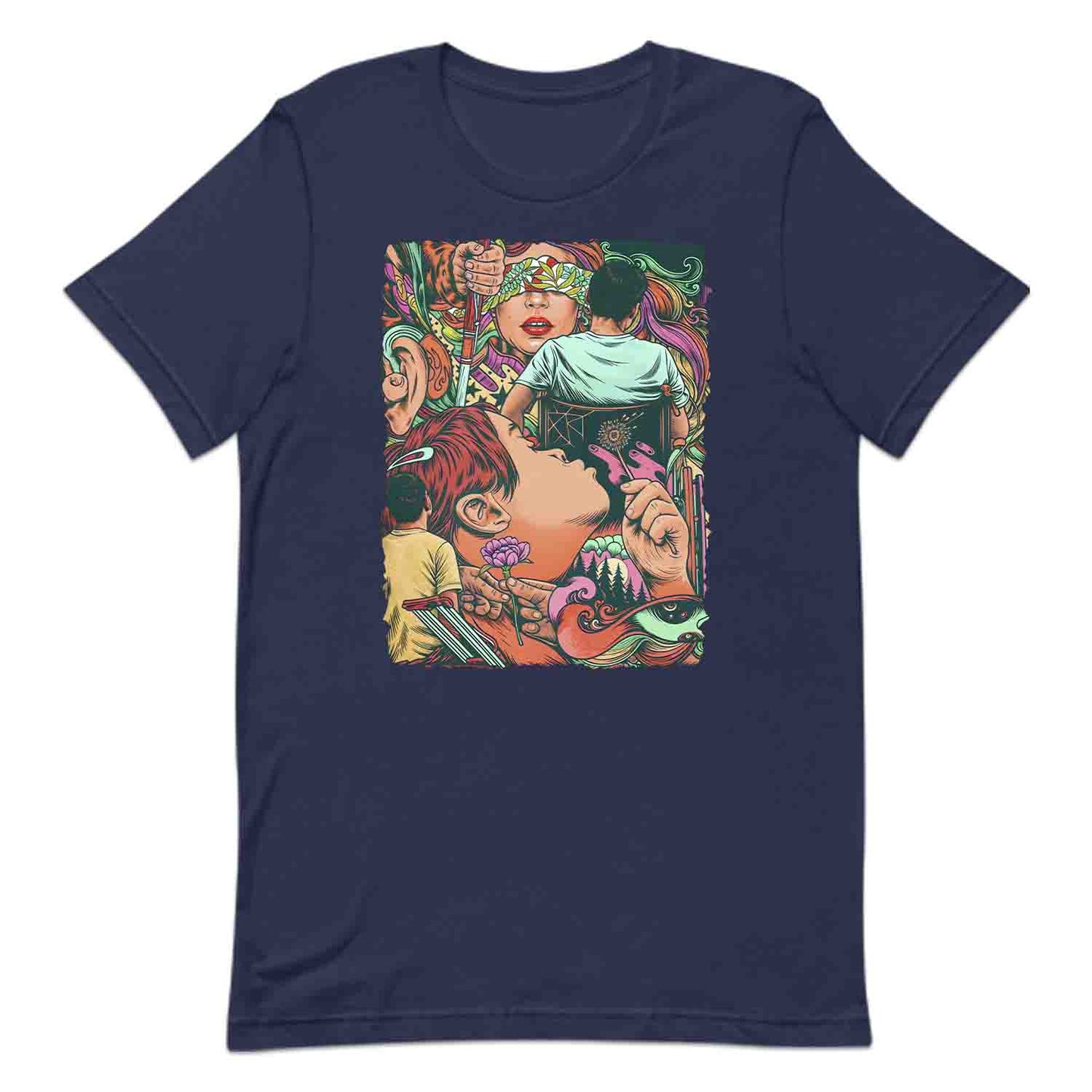 Inclusive Disability Art T-Shirt, Surreal Abstract Sweatshirt, Vibrant Diversity Hoodie | PRODUCT CODE: NDTJAOEBLC