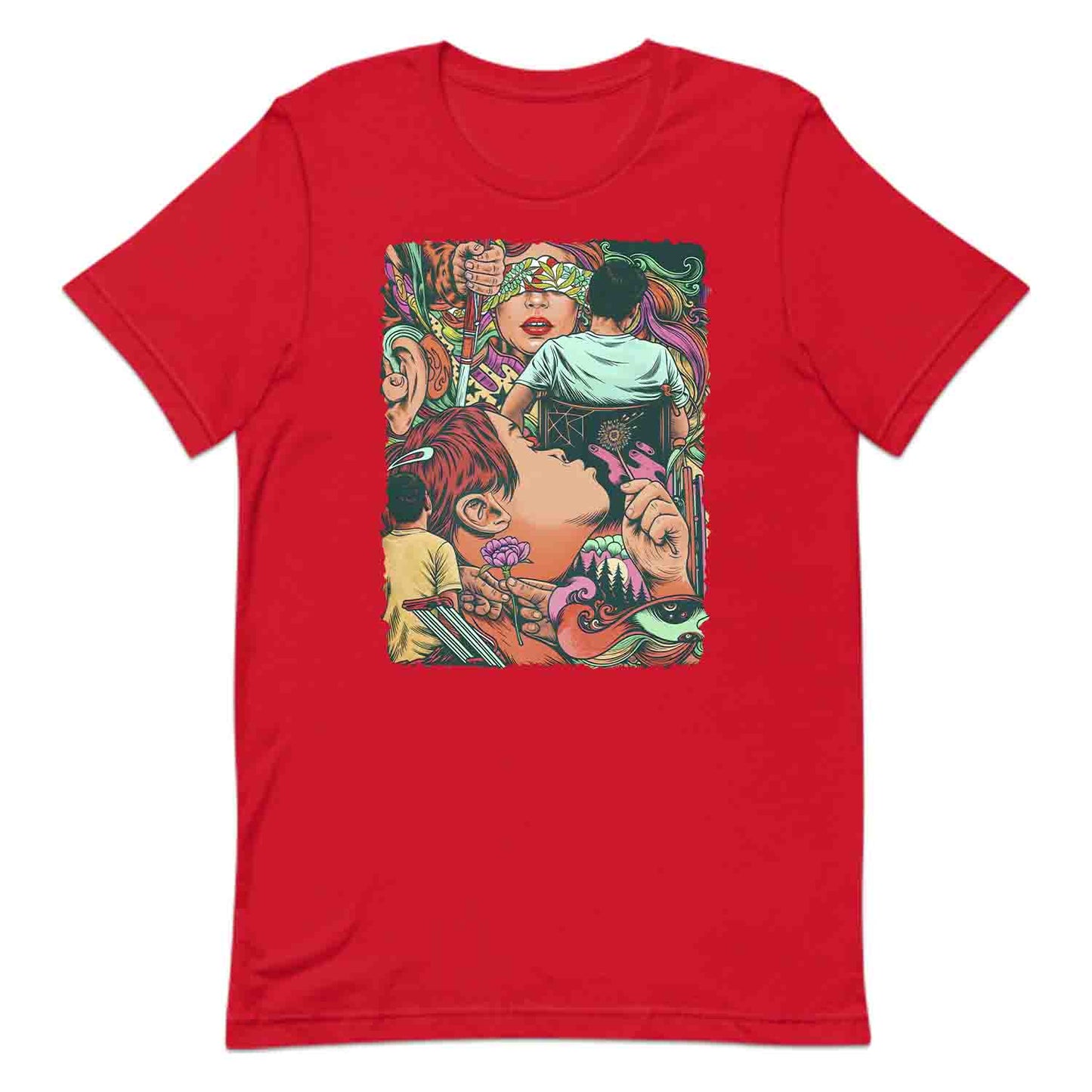 Inclusive Disability Art T-Shirt, Surreal Abstract Sweatshirt, Vibrant Diversity Hoodie | PRODUCT CODE: NDTJAOEBLC