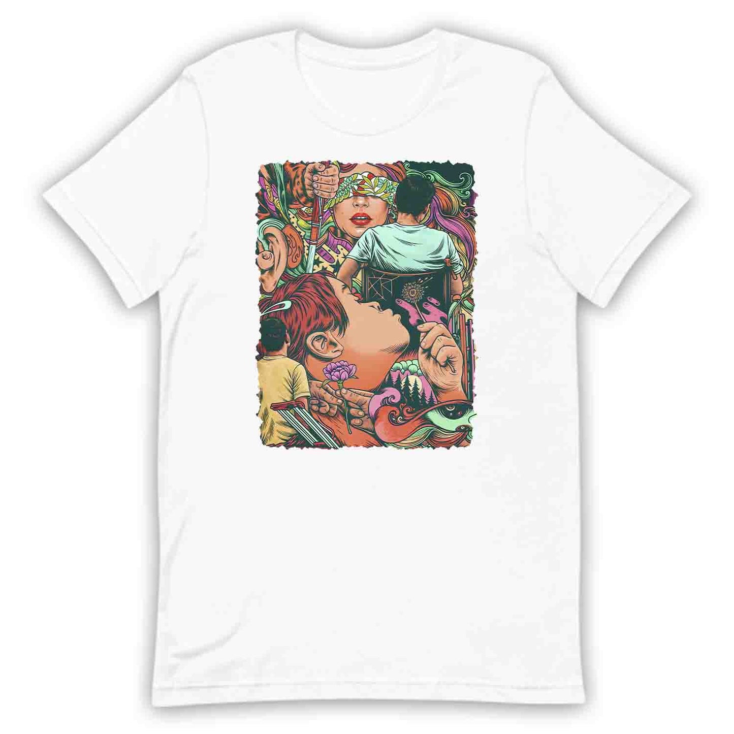Inclusive Disability Art T-Shirt, Surreal Abstract Sweatshirt, Vibrant Diversity Hoodie | PRODUCT CODE: NDTJAOEBLC