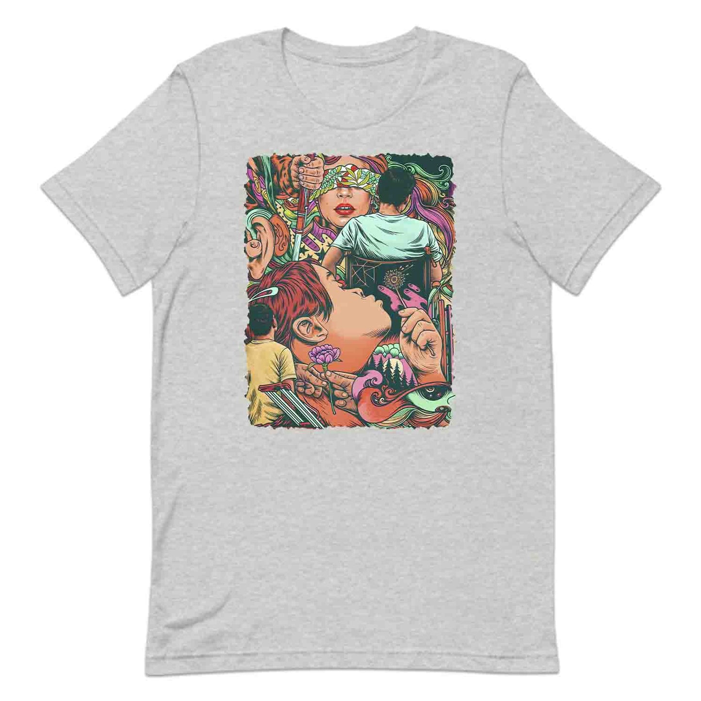 Inclusive Disability Art T-Shirt, Surreal Abstract Sweatshirt, Vibrant Diversity Hoodie | PRODUCT CODE: NDTJAOEBLC