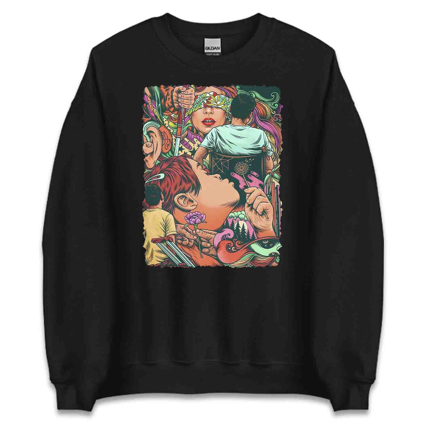 Inclusive Disability Art T-Shirt, Surreal Abstract Sweatshirt, Vibrant Diversity Hoodie | PRODUCT CODE: NDTJAOEBLC