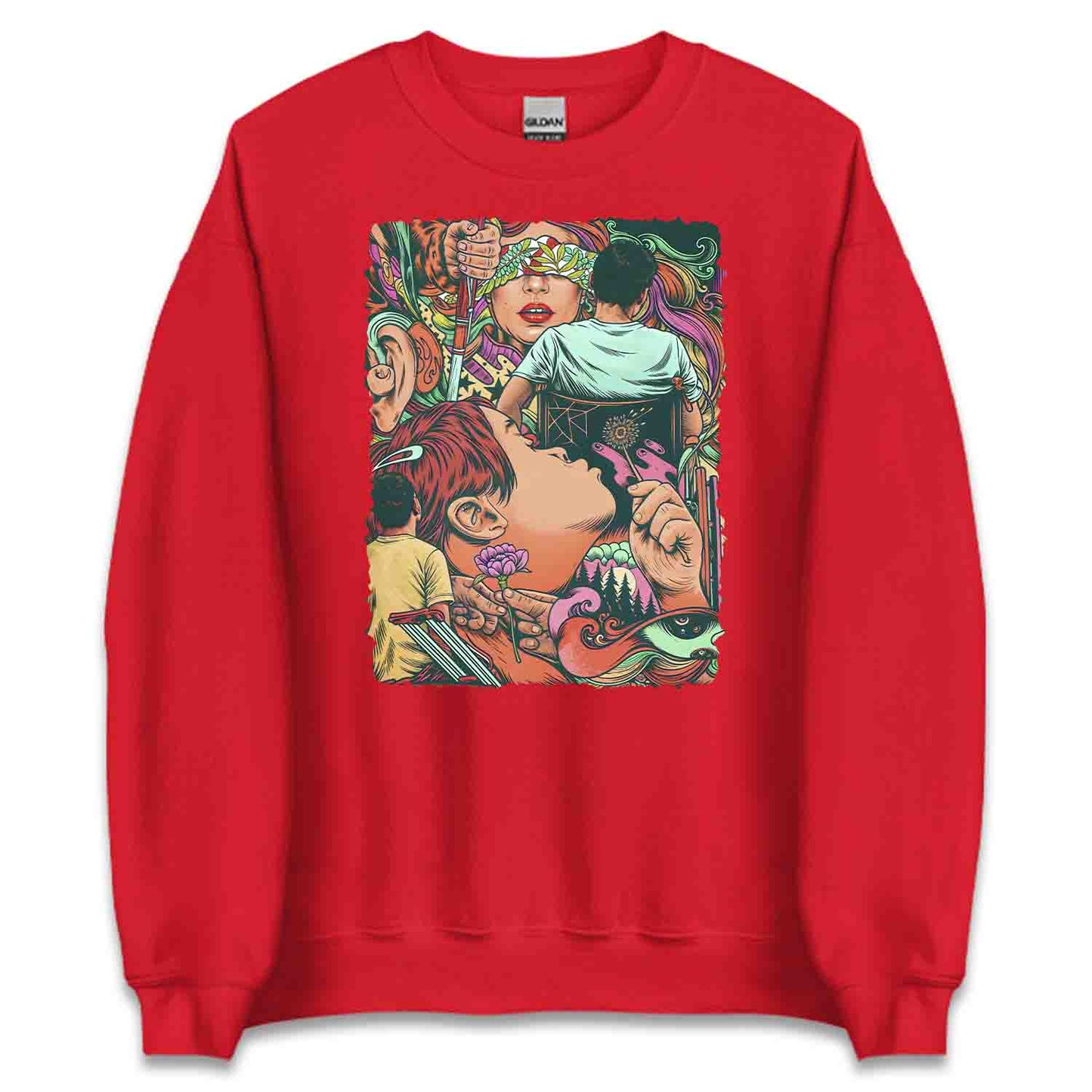 Inclusive Disability Art T-Shirt, Surreal Abstract Sweatshirt, Vibrant Diversity Hoodie | PRODUCT CODE: NDTJAOEBLC