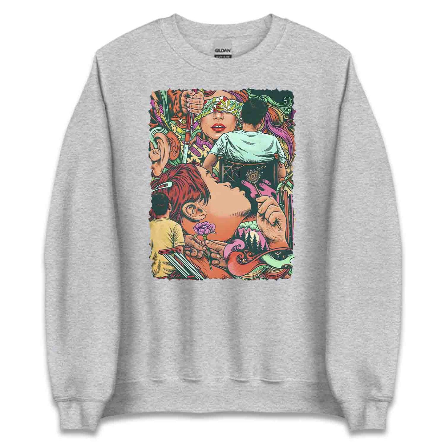 Inclusive Disability Art T-Shirt, Surreal Abstract Sweatshirt, Vibrant Diversity Hoodie | PRODUCT CODE: NDTJAOEBLC