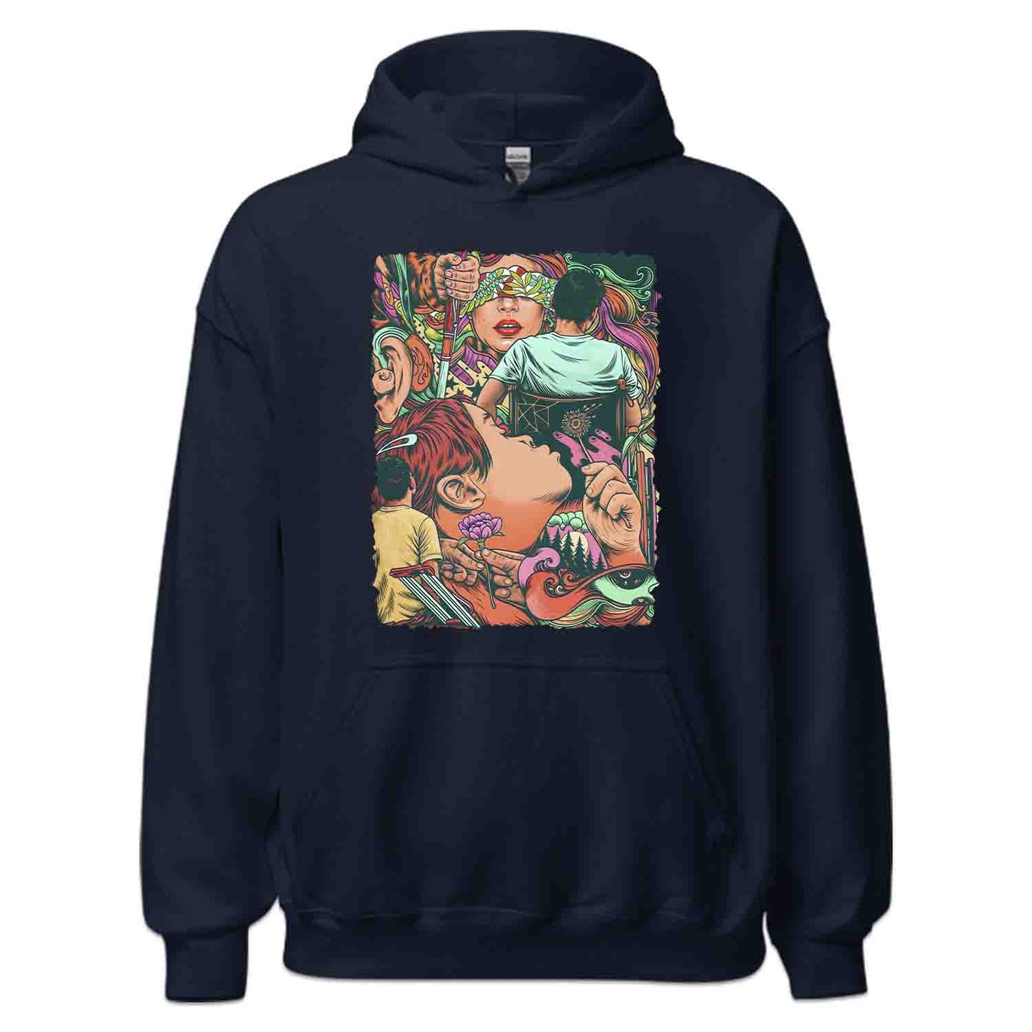 Inclusive Disability Art T-Shirt, Surreal Abstract Sweatshirt, Vibrant Diversity Hoodie | PRODUCT CODE: NDTJAOEBLC