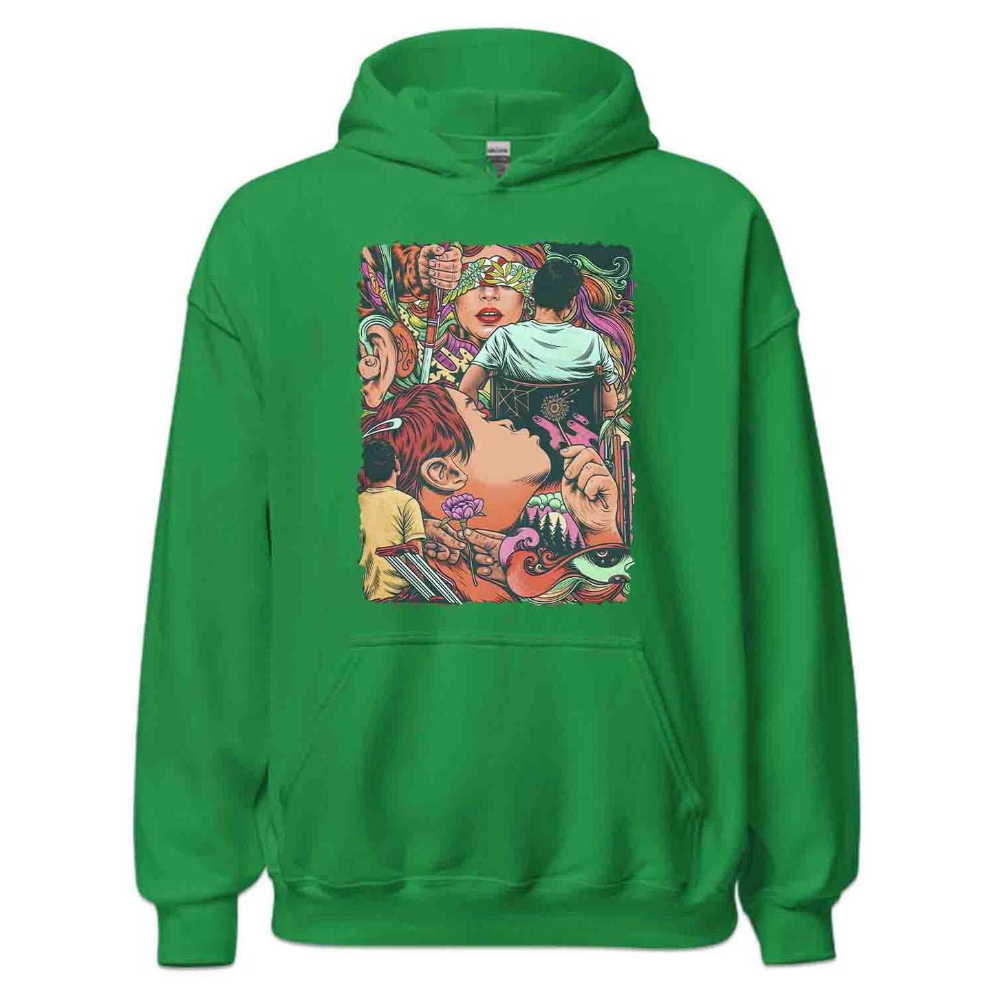 Inclusive Disability Art T-Shirt, Surreal Abstract Sweatshirt, Vibrant Diversity Hoodie | PRODUCT CODE: NDTJAOEBLC
