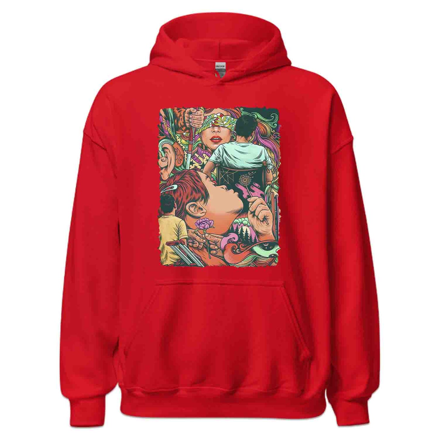 Inclusive Disability Art T-Shirt, Surreal Abstract Sweatshirt, Vibrant Diversity Hoodie | PRODUCT CODE: NDTJAOEBLC
