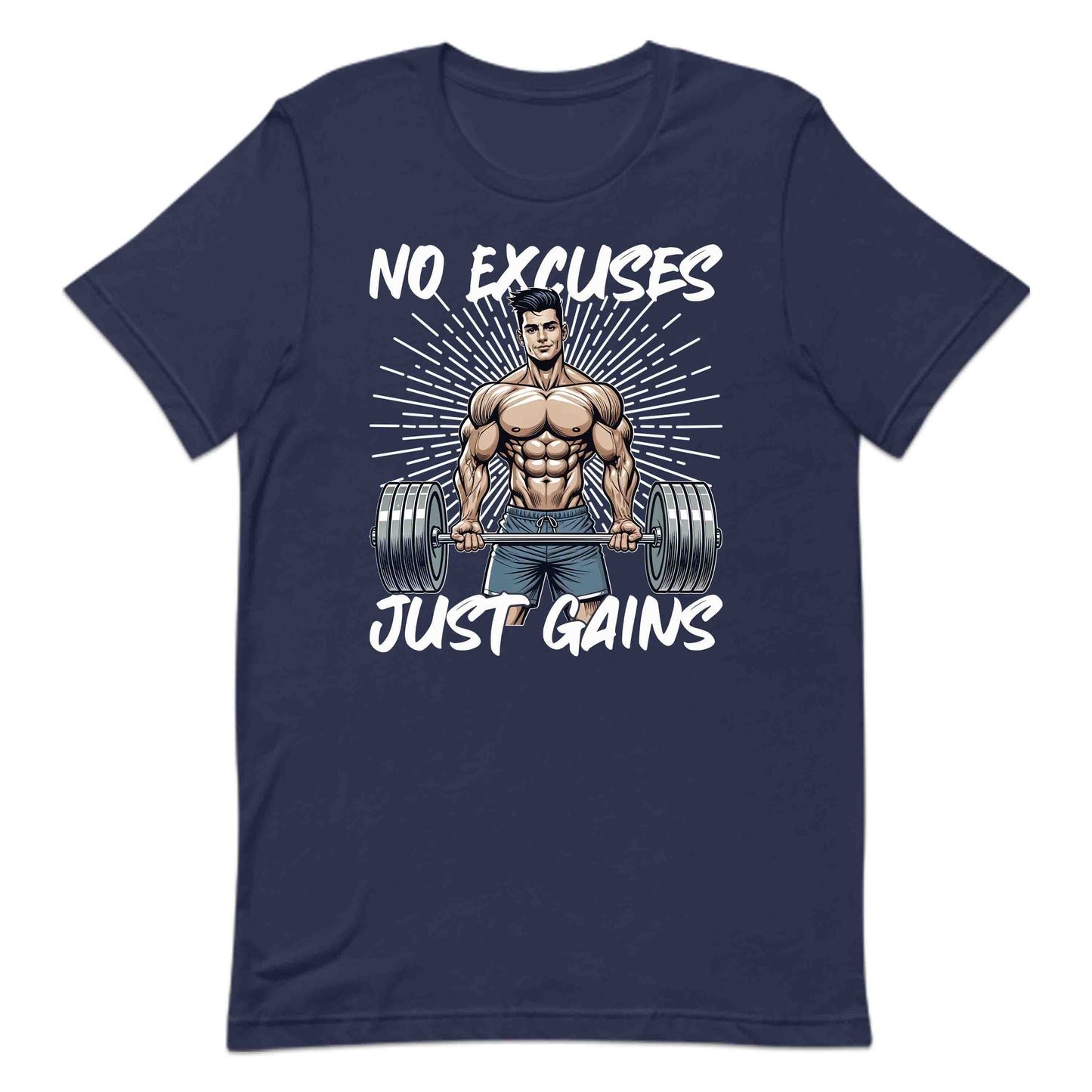 No Excuses Just Gains Gym Fitness Fanatics Muscle Building | PRODUCT CODE: NEXUSGMYFTBD