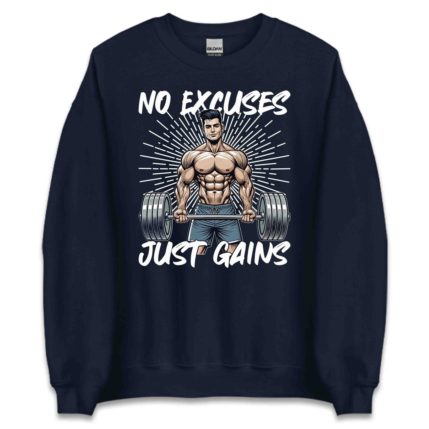 No Excuses Just Gains Gym Fitness Fanatics Muscle Building | PRODUCT CODE: NEXUSGMYFTBD