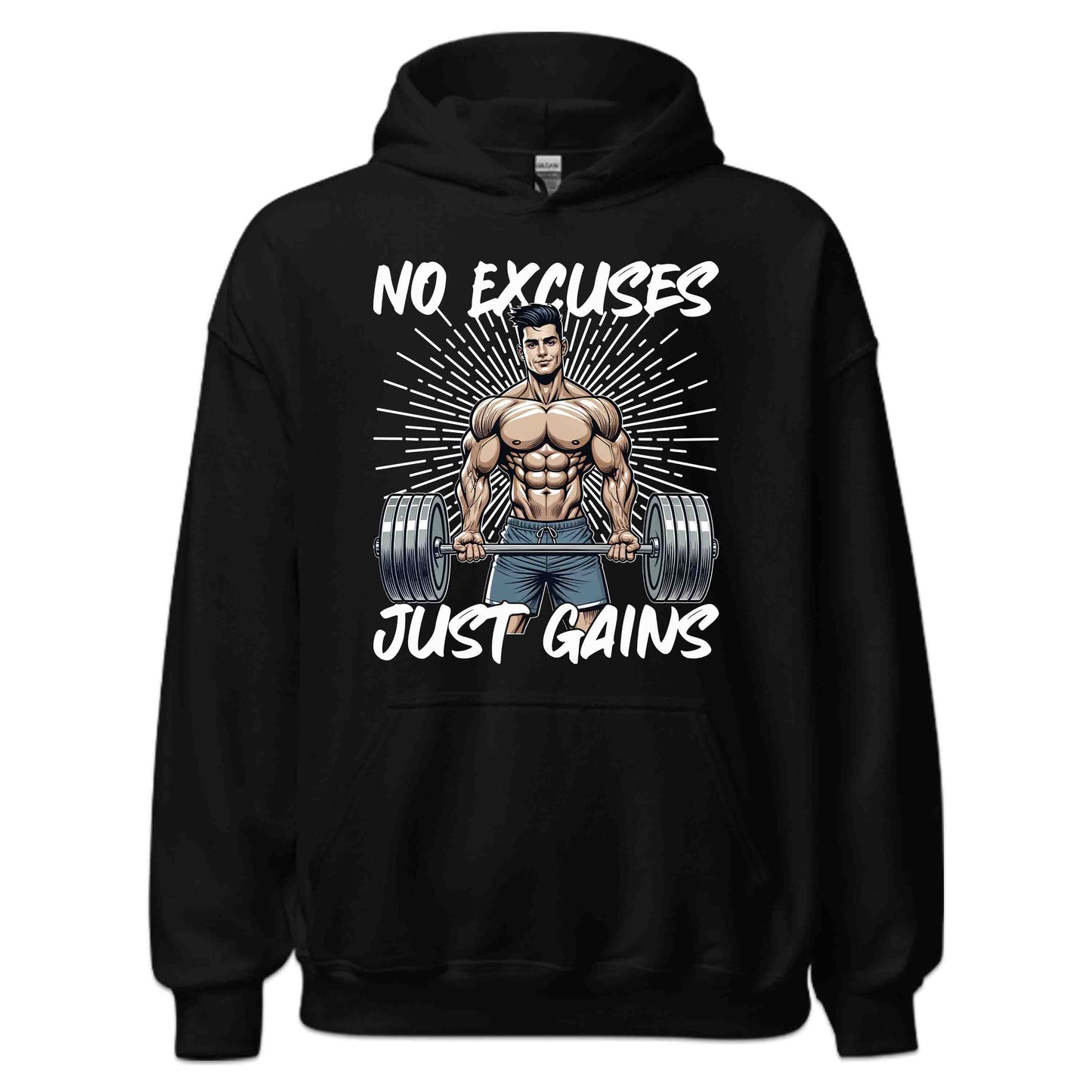 No Excuses Just Gains Gym Fitness Fanatics Muscle Building | PRODUCT CODE: NEXUSGMYFTBD