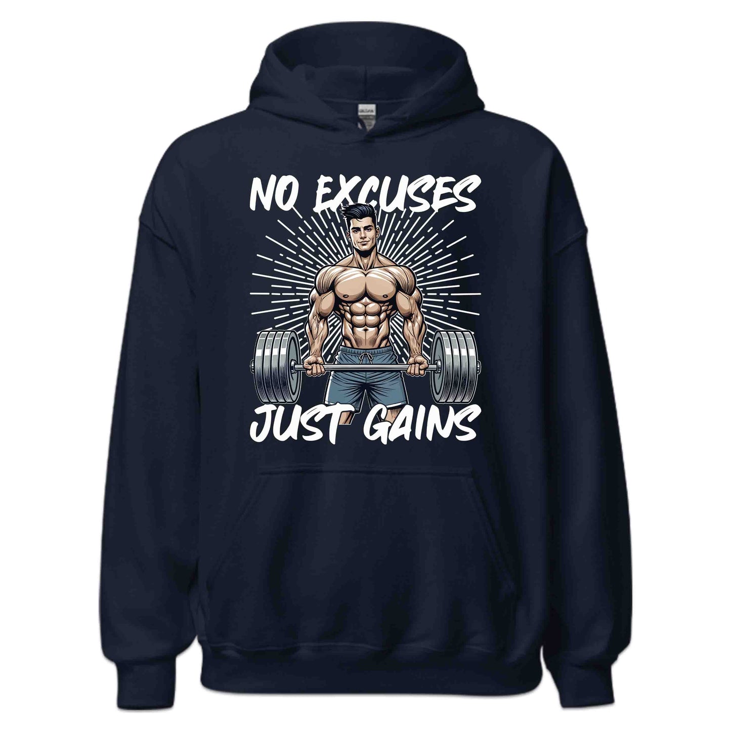 No Excuses Just Gains Gym Fitness Fanatics Muscle Building | PRODUCT CODE: NEXUSGMYFTBD
