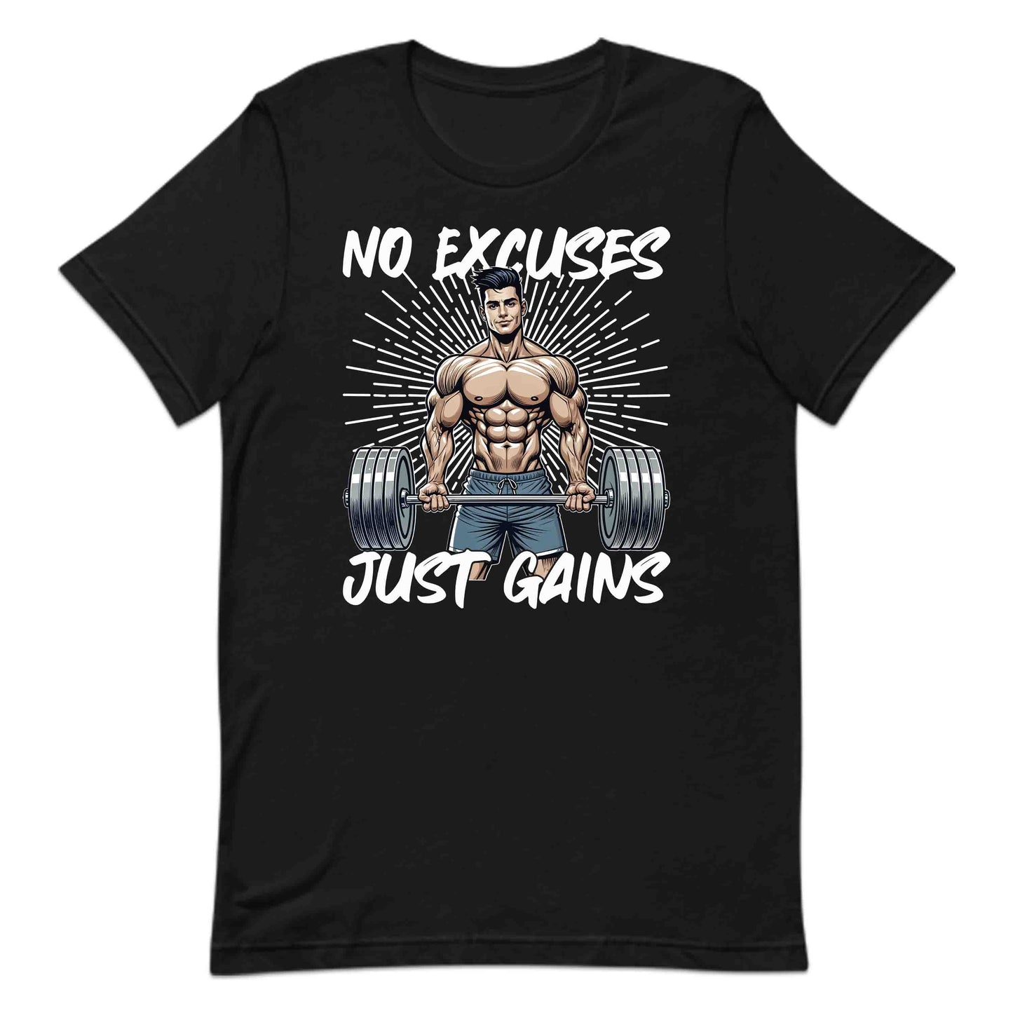 No Excuses Just Gains Gym Fitness Fanatics Muscle Building | PRODUCT CODE: NEXUSGMYFTBD
