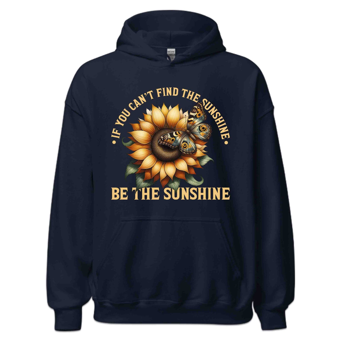 If You Can't Find the Sunshine Be the Sunshine Inspirational Sunflower Butterfly | PRODUCT CODE: NSPRTFLWRBTUYC