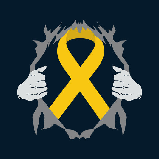 Childhood Cancer Awareness Gold Ribbon Ripped Pediatric Cancer Support | PRODUCT CODE: NSPTWGLDCH