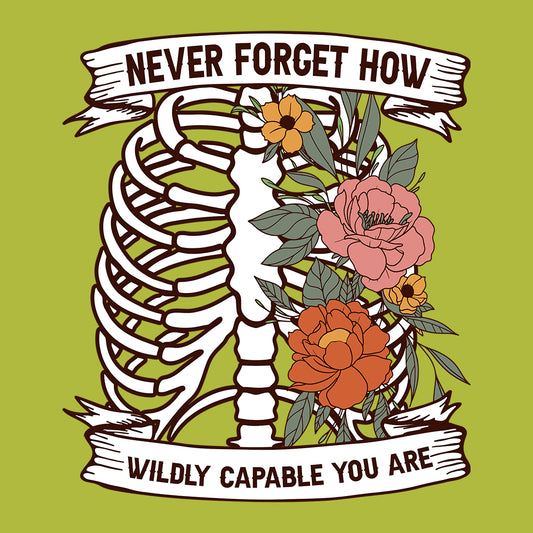 Floral Human Rib Cage Mental Health | PRODUCT CODE: NVRFGTHWC