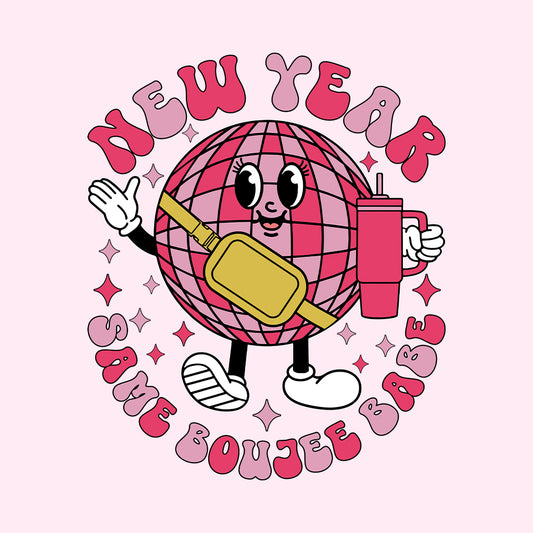 New Year Same Boujee Babe Retro Disco Ball | PRODUCT CODE: NYWRMSBJUBER