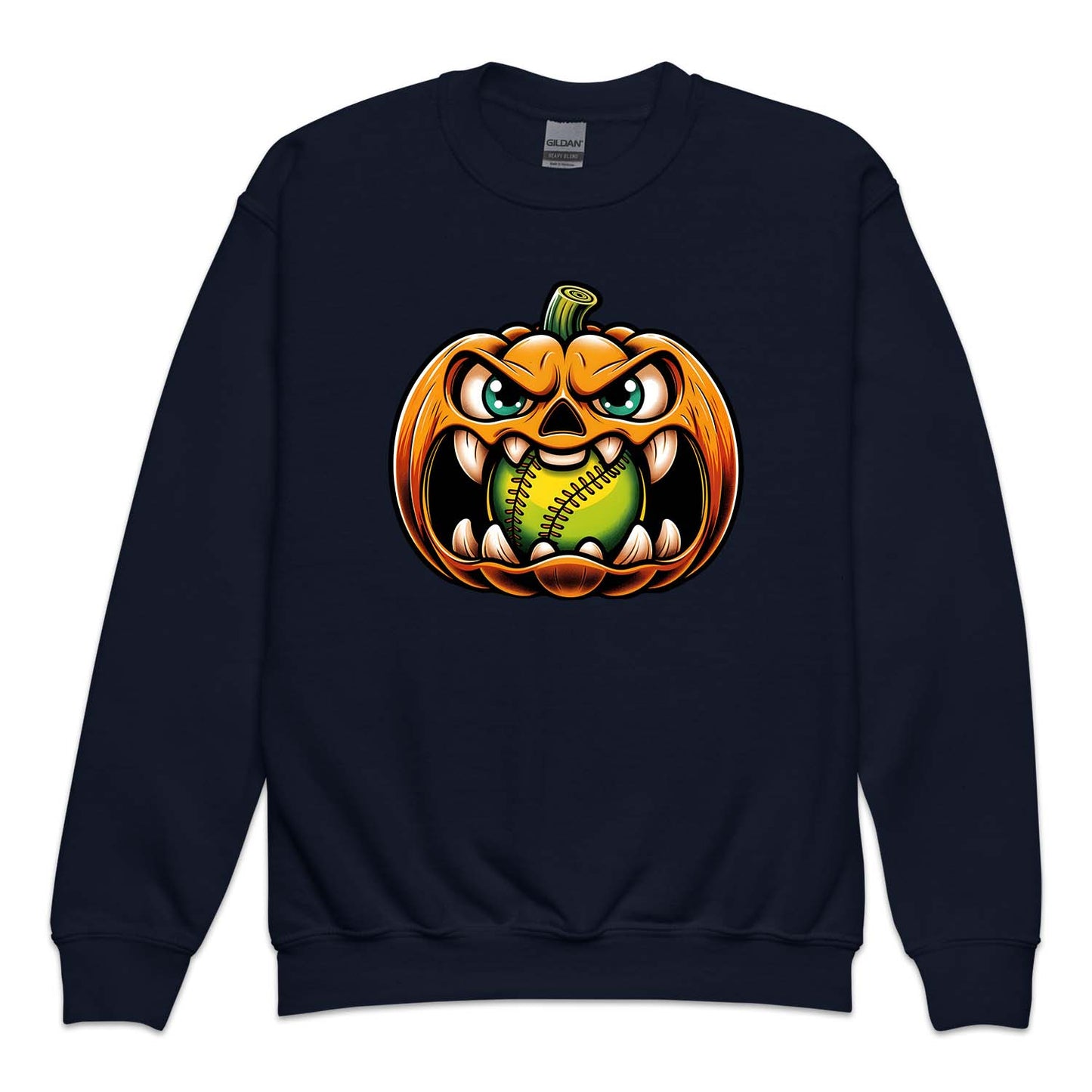 Pumpkin Baseball Spooky Face Halloween | PRODUCT CODE: PKMBSLHWON