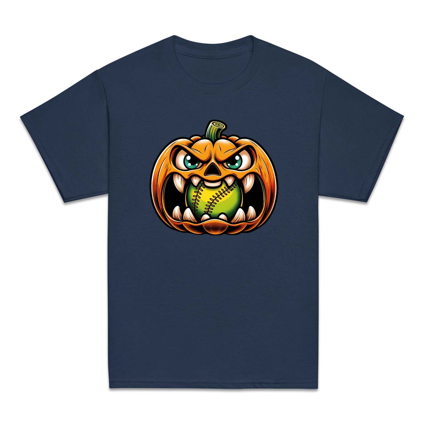 Pumpkin Baseball Spooky Face Halloween | PRODUCT CODE: PKMBSLHWON