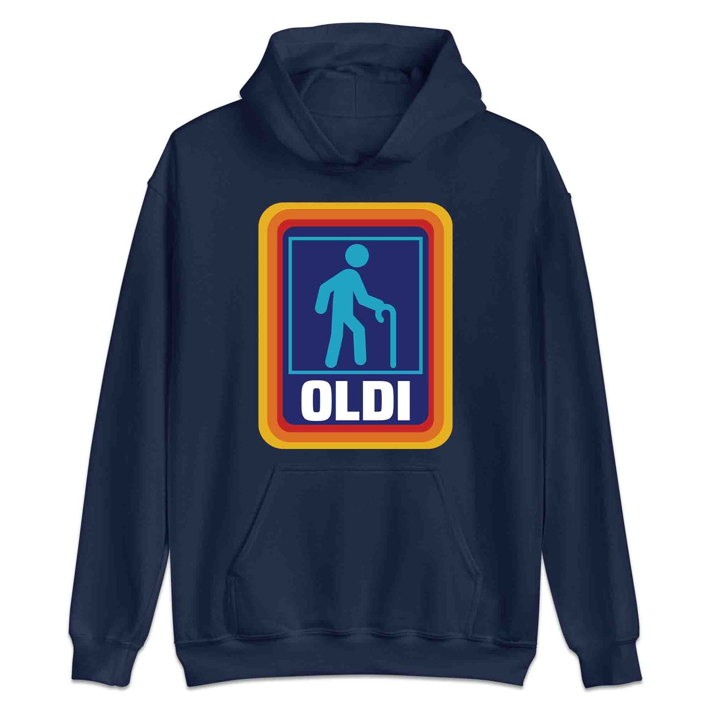 OLDI Funny Retirement T-Shirt | Aldi Parody Jumper | Hilarious Grocery Spoof Hoodie | PRODUCT CODE: OIEBRJHANCEJ