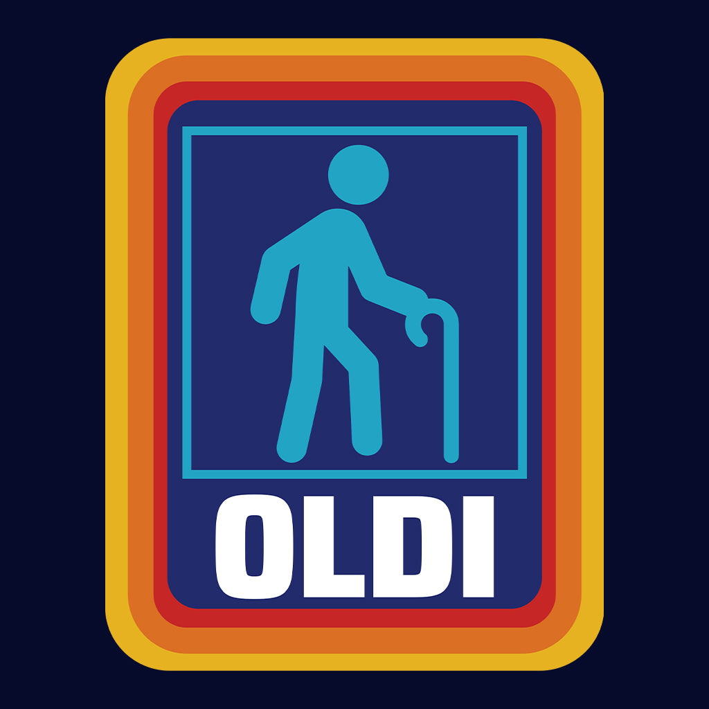OLDI Funny Retirement T-Shirt | Aldi Parody Jumper | Hilarious Grocery Spoof Hoodie | PRODUCT CODE: OIEBRJHANCEJ