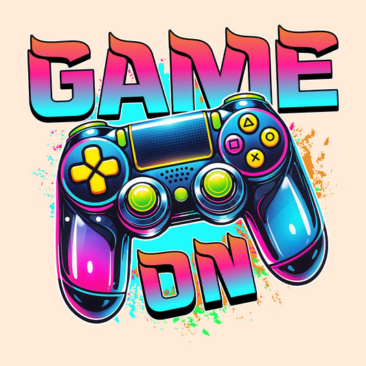 Game On Retro Neon Gaming Controller Video Game Lovers | PRODUCT CODE: ONGMETCNRVD
