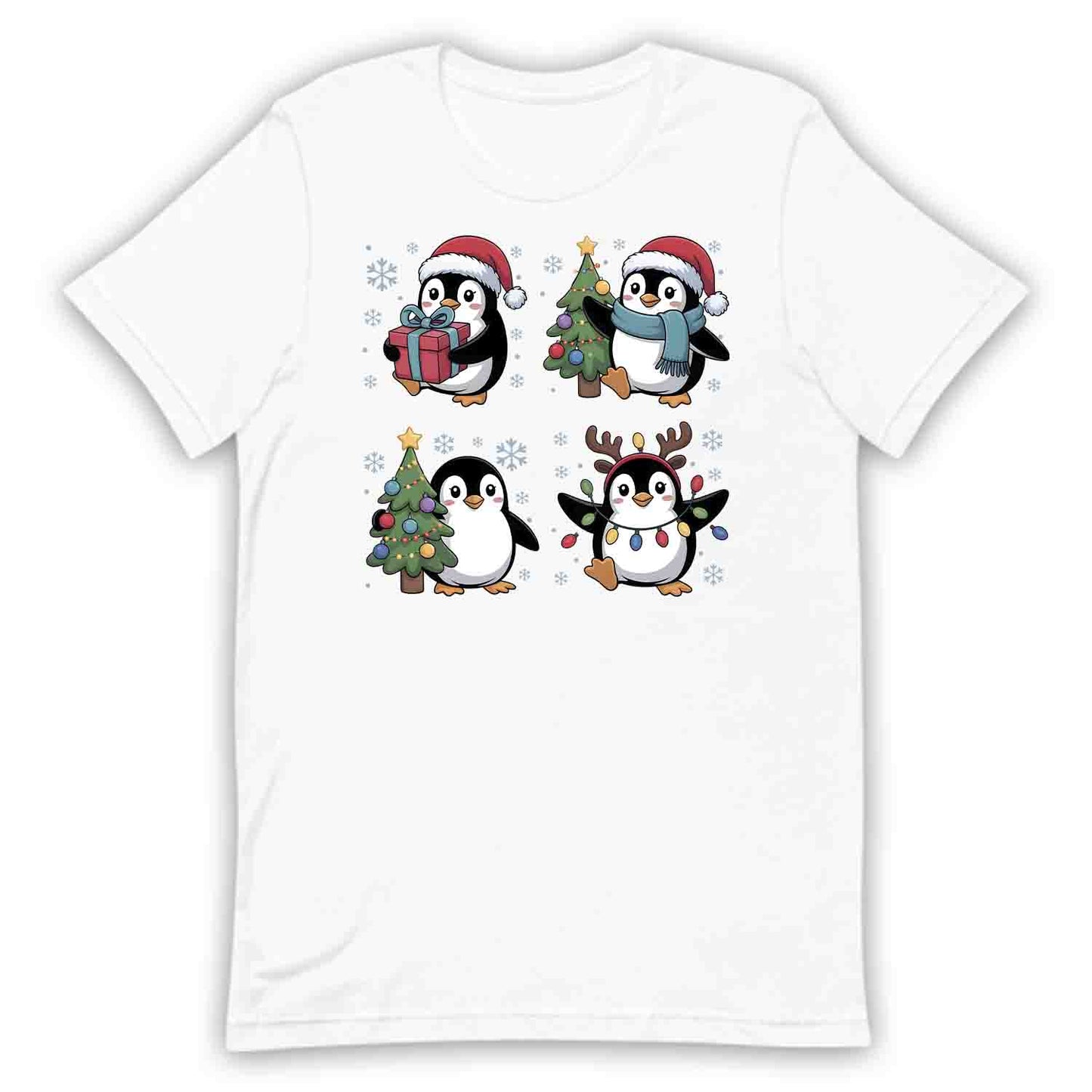 Adorable Christmas Penguin T-Shirt, Cute Holiday Family Matching Tee, Winter Gifts & Pajama Party Shirt | PRODUCT CODE: PABVCSADY