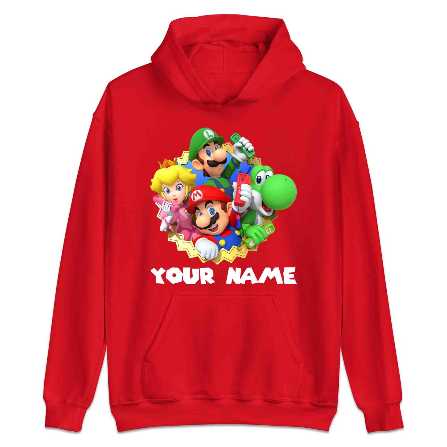 Personalised Super Mario Bros T-Shirt | Nintendo Gamer Jumper | Mario, Luigi, Yoshi, Bowser & Toad Hoodie | PRODUCT CODE: PER-CBNVSDUIER