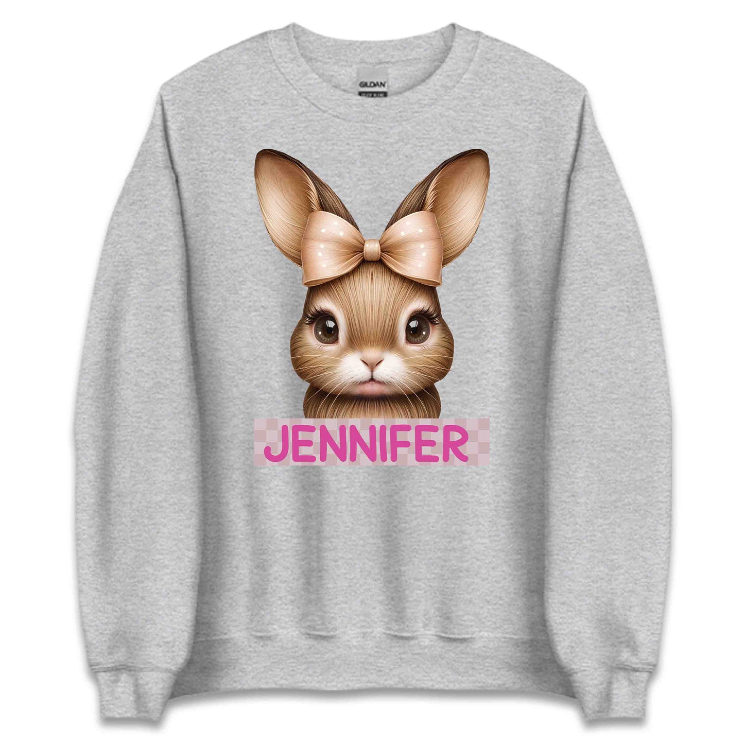 Custom Bunny Name Shirt | Personalized Easter Tee, Sweatshirt, or Hoodie | PRODUCT CODE: PERJCBTUYMN