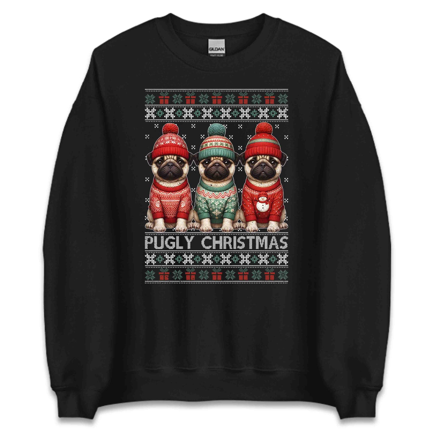 Pugly Christmas Pug Dog Xmas | PRODUCT CODE: PGLYDOCHRXMA