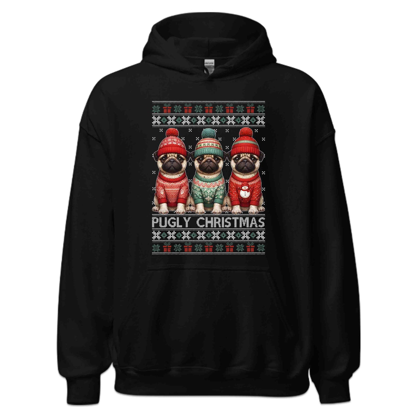 Pugly Christmas Pug Dog Xmas | PRODUCT CODE: PGLYDOCHRXMA