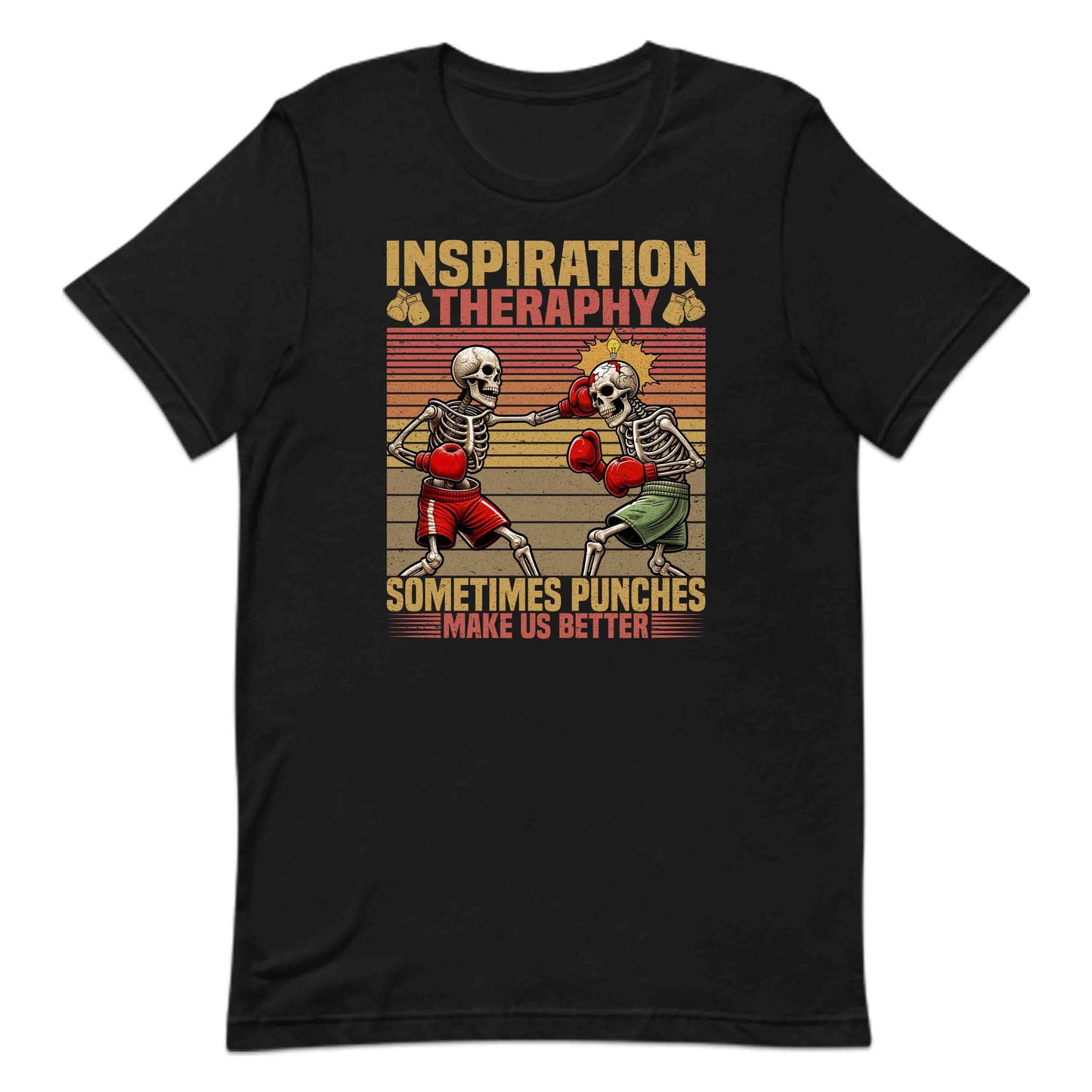 Punch Therapy Skeleton Boxing Motivational Skull Fighters | PRODUCT CODE: PHCNTHRPSKLBW