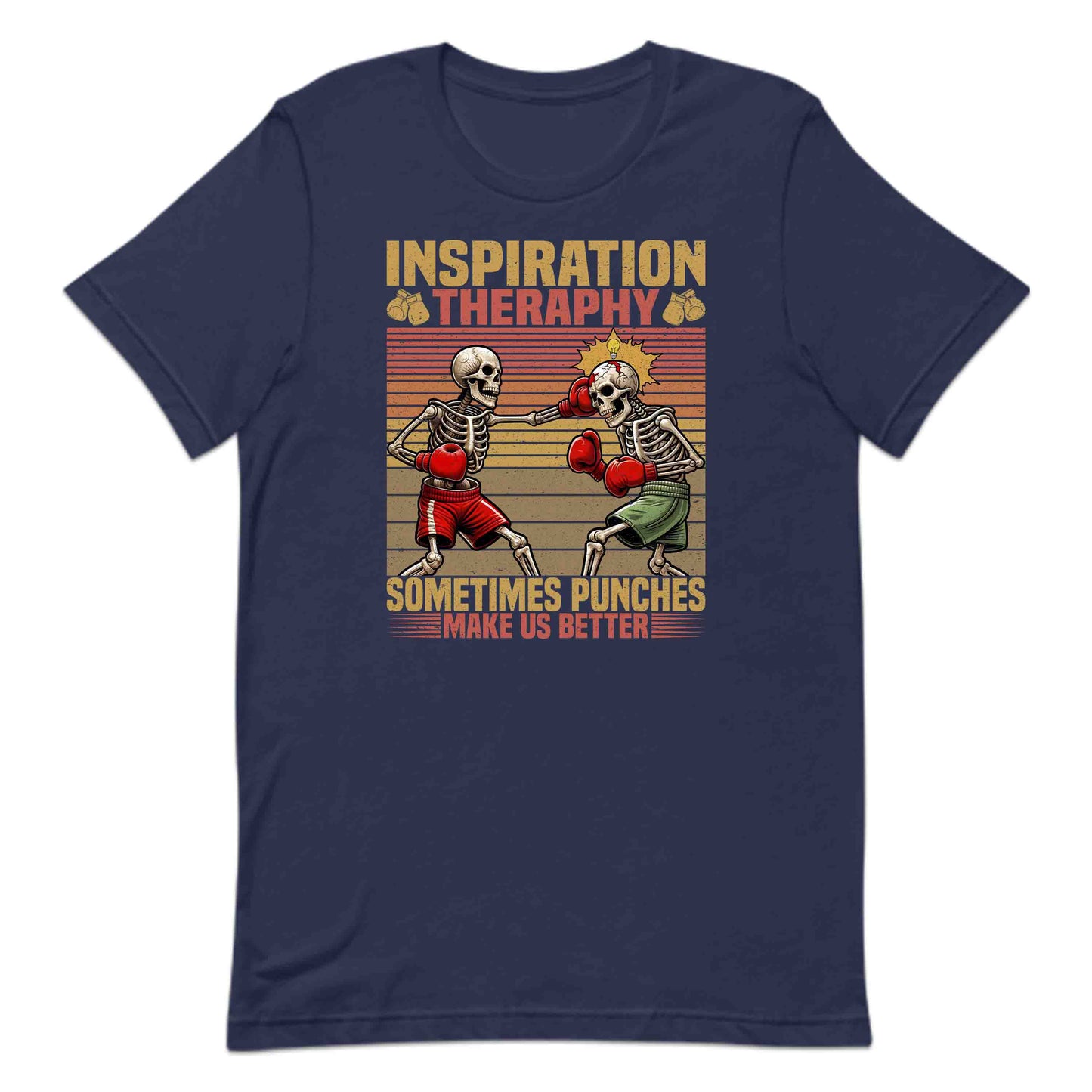 Punch Therapy Skeleton Boxing Motivational Skull Fighters | PRODUCT CODE: PHCNTHRPSKLBW
