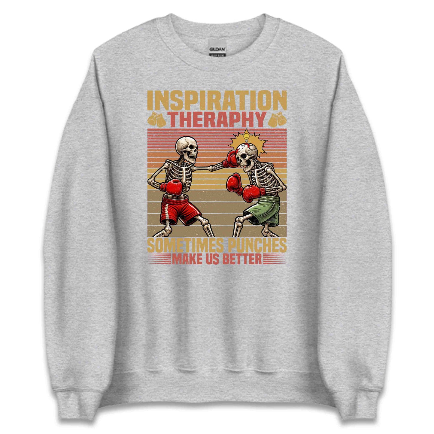 Punch Therapy Skeleton Boxing Motivational Skull Fighters | PRODUCT CODE: PHCNTHRPSKLBW